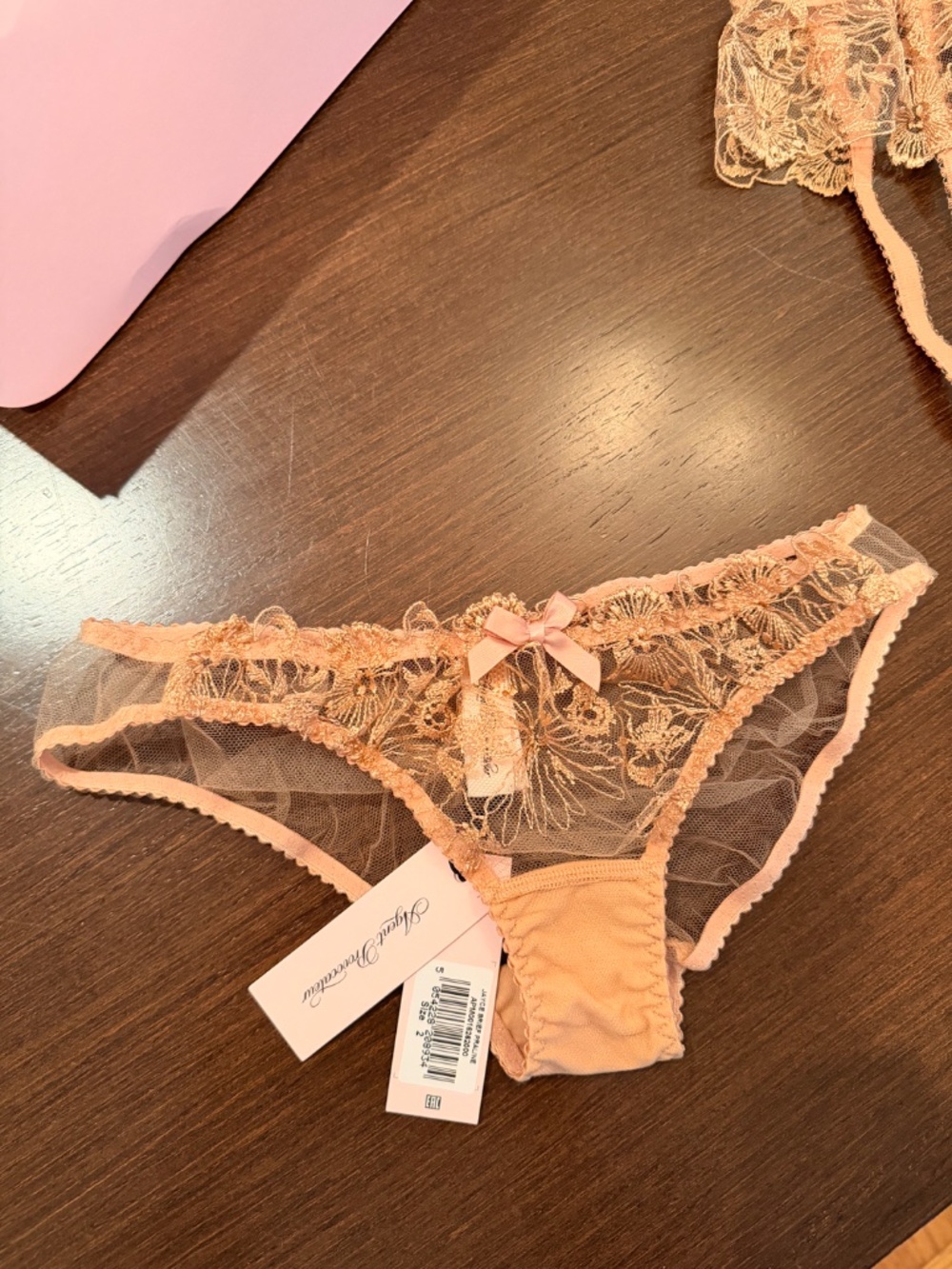 NWT Agent Provocateur Lingerie Set PRALINE/PINK - Picture 2 of 4